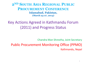 2nd South Asia Regional Public Procurement
