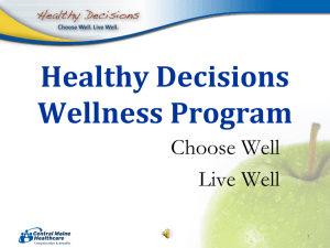 Wellness Program - Healthy Decisions