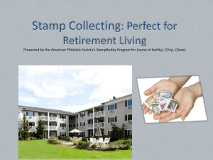 Stamp Collecting Presentation for Senior Living Community