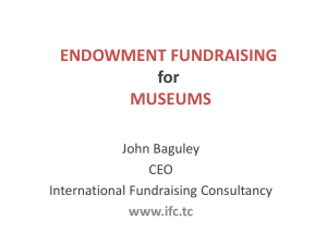 ENDOWMENT FUNDRAISING MUSEUMS