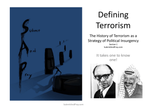 Defining Terrorism The History of Terrorism as a Strategy of Political