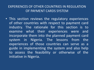 experiences of other countries in regulation of payment cards system