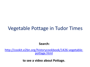 Vegetable Pottage in Tudor Times