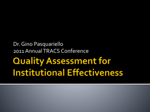 Quality Assessment for Institutional Effectiveness