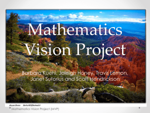 Introducing the Mathematics Vision Project