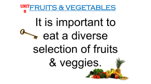 Fruits and Vegetable Unit