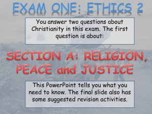 Religion, Peace and Justice powerpoint