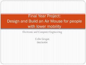Final Year Project: Design and Build an Air Mouse for people with