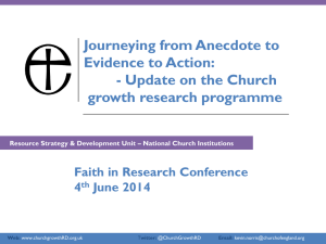 Church Growth Research update Kevin Norris