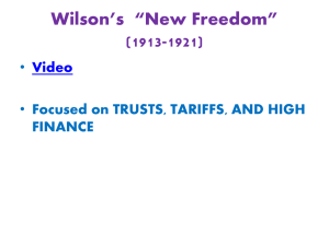 wilson`s "New Freedom" chapter 9 section 5 notes