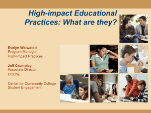 High-impact Educational Practices: What are they?