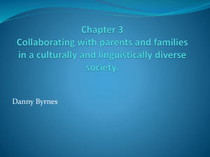 Chapter 3 Collaborating with parents and families in a culturally and