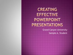 Creating Effective PowerPoint Presentations