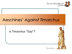 Aeschines* Against Timarchus