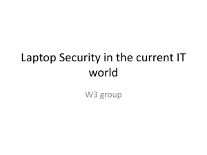 Laptop Security in the IT world