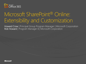 SharePoint Online (W14) Development and Extensibility