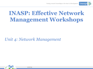 Unit 4 Network management basics