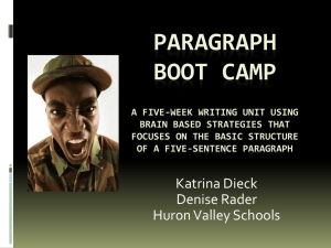 Paragraph Boot Camp