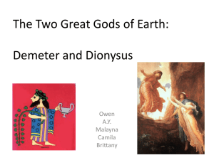 The Two Great Gods of Earth: Demeter and
