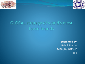 GLOCAL strategy of world`s most loved brands - Rahul