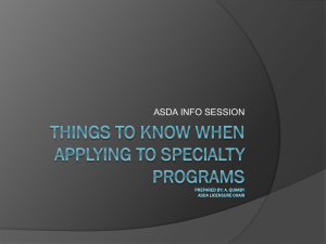 THINGS TO KNOW WHEN APPLYING TO SPECIALTY