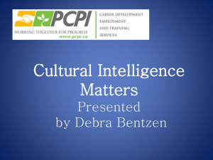 Cultural Intelligence Matters