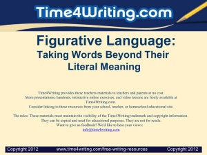 Figurative Language: Taking Words Beyond Their
