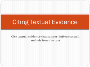 Citing Textual Evidence
