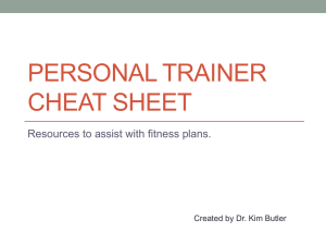 Fitness Trainer Resource Guide