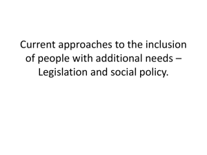 Legislation and social policy