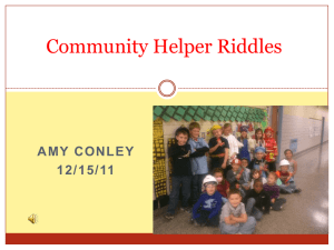 Community Helper Riddles