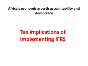 Tax implications of implementing IFRS