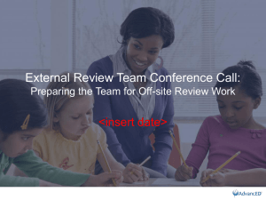 External Review Team Conference Call