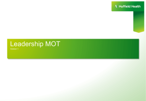 What is the Leadership MOT?