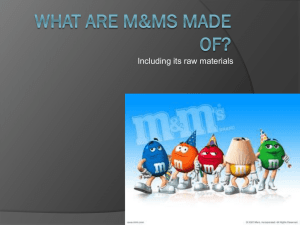 What are M&ms made of