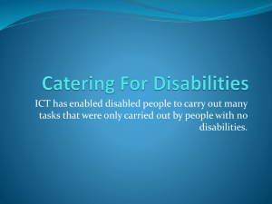 Catering For Disabilities
