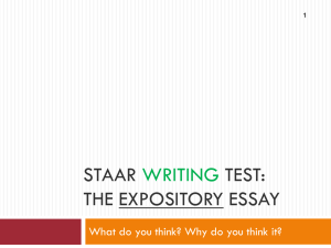 STAAR English I Expository