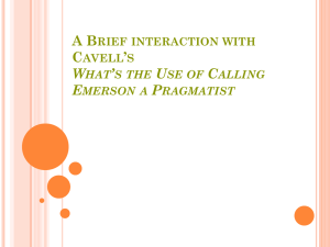 What`s the Use of Calling Emerson a Pragmatist?