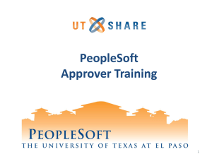 Approver Training - University of Texas at El Paso