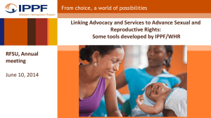 Some tools developed by IPPF/WHR
