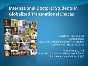 Jenny Phelps - Canadian Association for Graduate Studies