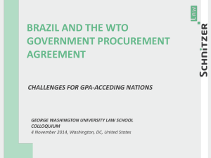 Brazil and the WTO Government Procurement Agreement
