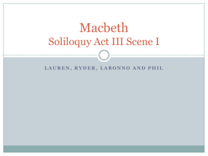 Macbeth Soliloquy Act III Scene I