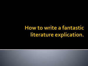 How to write a fantastic literature explication
