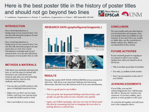 PowerPoint template for a scientific poster