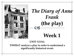 The Diary of Anne Frank Essay Essay Sample