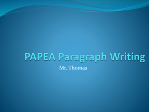 PAPEA Paragraph Writing