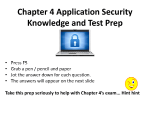Chapter 4 Application Security Knowledge and
