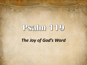 The Joy of God`s Word - Knollwood Church Of Christ