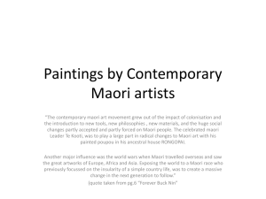 Paintings by Contemporary Maori artists powerpoint